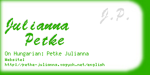 julianna petke business card